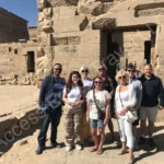 tour group at philae temple aswan egypt
